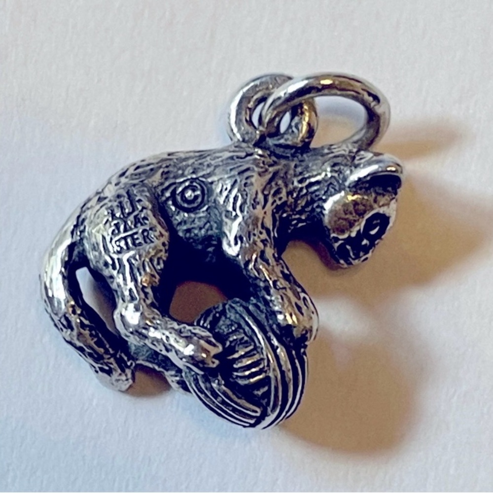 RETIRED James Avery Kitten with Yarn Charm .925